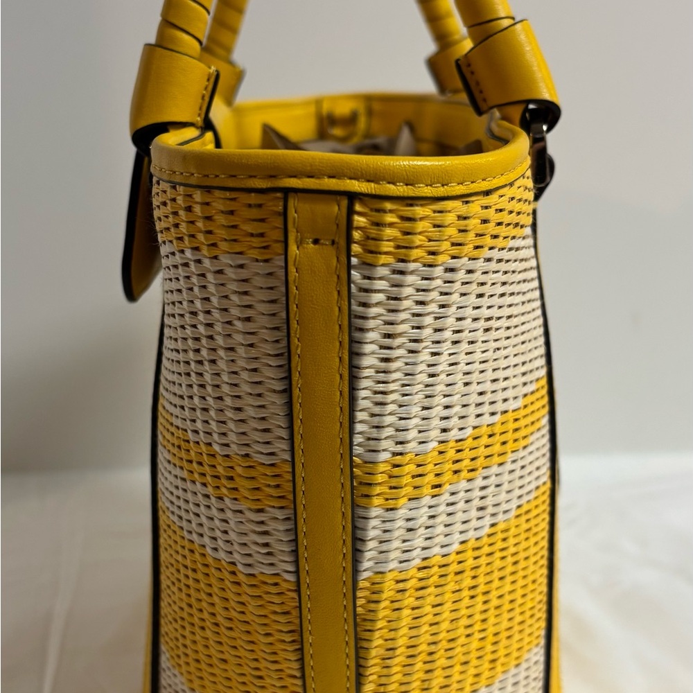 Kate Spade New York Cruise Medium Striped Straw Tote - Picture 4 of 8